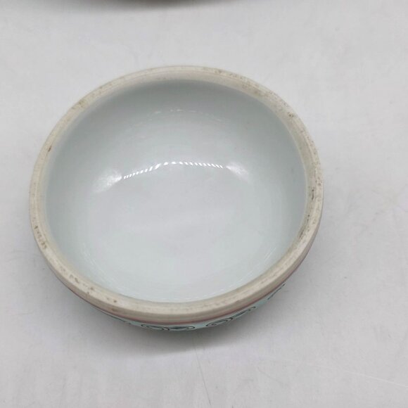 Vintage Chinese Cloisonne Jar With Lid & Wooden Stand Repaired AS IS - Picture 10 of 16